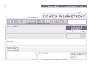 Druk offsetowy A6 DZIENNE ZEST SPRZED NIEUD. K15 50k. Michalczyk i Prokop (K-15)