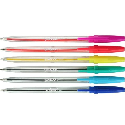 Komplet długopisów Titanum fluo 6 kolorów