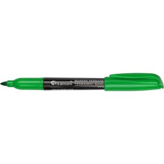 Marker permanentny wkład zielony 2,0mm okrągła końcówka Titanum (PY1002-GY)