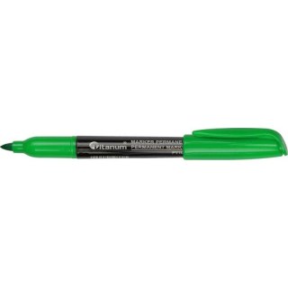 Marker permanentny wkład zielony 2,0mm okrągła końcówka Titanum (PY1002-GY)