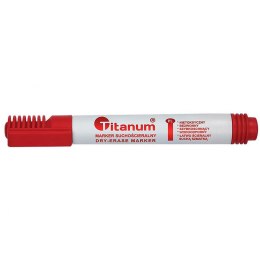 Marker suchościeralny Titanum, czerwony 3,0mm okrągła końcówka (BY1026-02)
