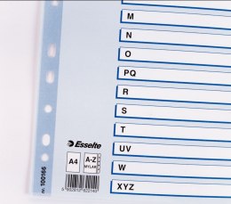 Przekładka alfabetyczna Esselte Mylar kartonowe A4 mix kolorów 160g 20k A-Z (100166)