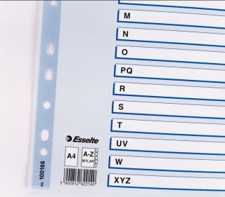 Przekładka alfabetyczna Mylar kartonowe A4 mix kolorów 160g 20k A-Z Esselte (100166)