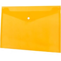 Teczka plastikowa na guzik Tetis koperta pp A4 kolor: pomarańczowy 140 mic. [mm:] 235x330 (BT611-P)