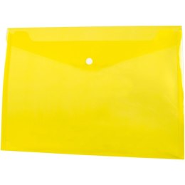 Teczka plastikowa na guzik Tetis koperta pp A4 kolor: żółty 140 mic. [mm:] 235x330 (BT611-Y)