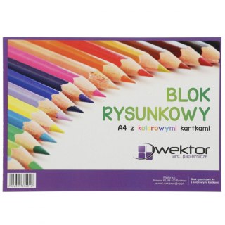 Blok rysunkowy kolor A4 mix 80g 20k Wektor