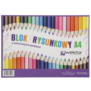 Blok rysunkowy kolor A4 mix 80g 20k Wektor