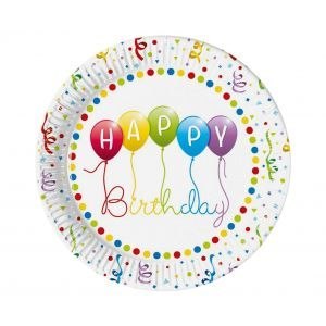 Talerz jednorazowy Godan Happy Birthday Streamers, next generation papier śr. 230mm 8 szt (93426) Talerz jednorazowy Godan Happy Birthday Streamers, next generation papier śr. 230mm 8 szt (93426)