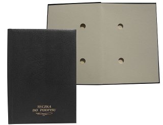 Teczka do podpisu A4 czarny 20k. karton pokryty folią Warta
