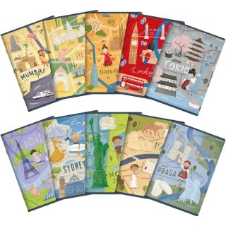 Zeszyt A5 CITIES OF THE WORLD 16k. 70g linia Top 2000 (400157889)