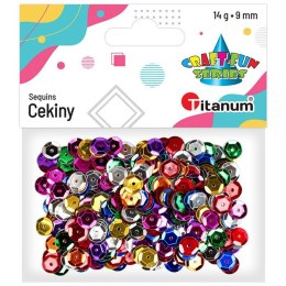Cekiny Titanum Craft-Fun Series okrągłe kolorowe 14g (CO041)