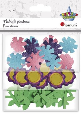 Naklejka (nalepka) Craft-Fun Series piankowe kwiatki i łodygi Titanum (EB672)