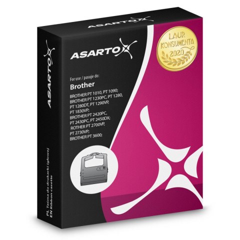 Taśma Asarto do Brother R631N | TZE631 | black/YL | 12mm*8m