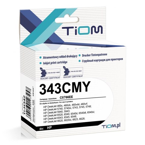 Tusz Tiom do HP 343CMY | C8766EE | 330 str. | color