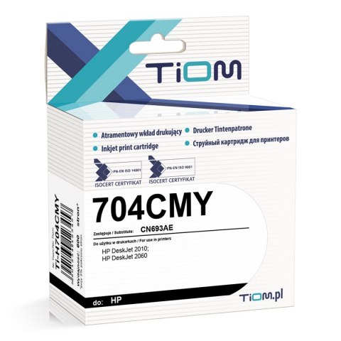 Tusz Tiom do HP 704CMY | CN693AE | 360 str. | color