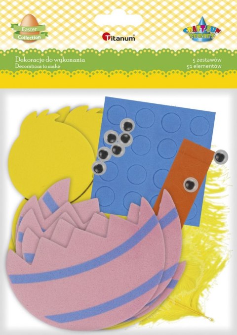 Zestaw wielkanocny Titanum Craft-Fun Series z pianki do złożenia Kurczak w skorupce