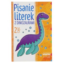 Książeczka edukacyjna Literka Pisanie literek z dinozaurami część 2