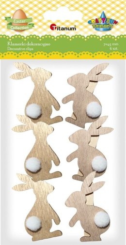 Ozdoba drewniana Titanum Craft-Fun Series klamerki drewniane króliczki (diy18-20)