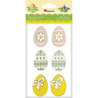 Ozdoba drewniana Craft-Fun Series pisanki samoprzylepne Titanum (191008)