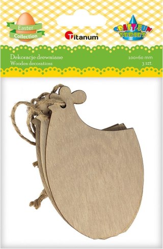 Ozdoba drewniana Craft-Fun Series zawieszka kura Titanum (7525A)