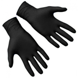 Rękawiczki nitrylowe XL bezpudrowe 100szt czarne