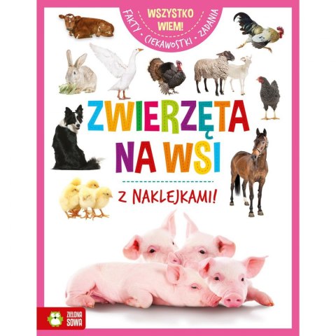 Książeczka edukacyjna zwierzęta na wsi rosne i poznaję Zielona Sowa (9788376238708)