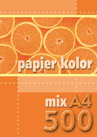 Papier kolorowy A4 mix 500k. 80g Kreska