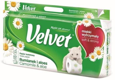 Papier toaletowy Naturalnie Pielęgnujący Rumianek A8 kolor: biały 8 szt Velvet