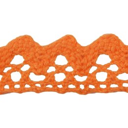 Wstążka Titanum Craft-Fun Series koronka bawełniana samoprzylepna 15mm pomarańczowa 1,8m (D12-5)