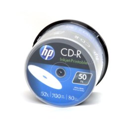 HP CD-R | 700MB | x52 | cake/ 50 WHITE FF InkJet Printable