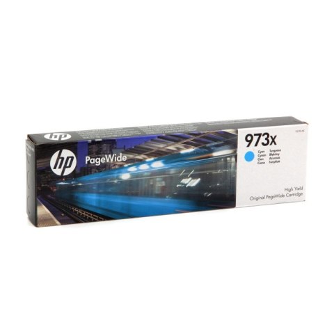 Tusz HP 973X do PageWide Pro 452DW/DWT, 477DW/DWT | 7 000 str. | cyan