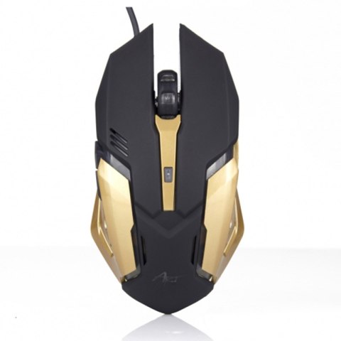 Art AM-98 mysz optyczna | przewodowa | USB | black/gold