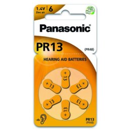 Baterie Panasonic cynkowo-powietrzne do aparatów słuchowych PR13/6BP | 6szt.