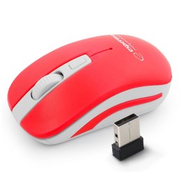 Esperanza mysz bezprzewodowa 2,4 GHZ 4D optyczna USB | URANUS | czerwono/biała