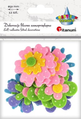 Naklejka (nalepka) Craft-Fun Series filcowa 3D kwiaty Titanum (M-02)