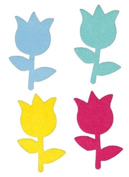 Naklejka (nalepka) Craft-Fun Series filcowe kwiaty Titanum (5007A)