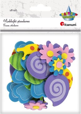 Naklejka (nalepka) Craft-Fun Series piankowe 3D motyle, kwiaty, ślimaki Titanum (M-06)