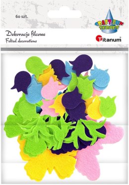 Ozdoba filcowa Titanum Craft-Fun Series tulipany, motyle (5031)