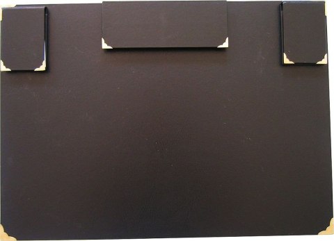 Podkład na biurko z wyposażeniem czarny płyta piśniowa pokryta okleiną PVC [mm:] 700x500 Warta (1824-910-012)