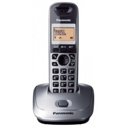 Telefon Panasonic KX-TG2511PDM - bezprzewodowy DECT metaliczny szary