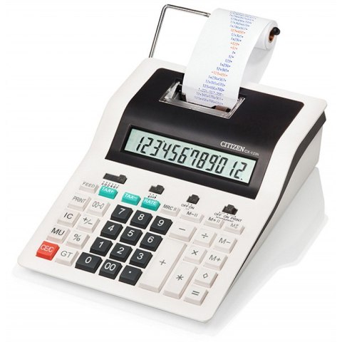 Citizen kalkulator CX123N | drukujący | 12 miejsc | biało-czarny