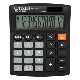 Citizen kalkulator SDC812NR | biurowy | 12 miejsc | Czarny
