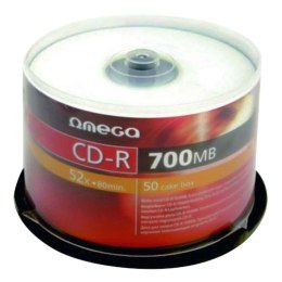 Dysk Omega CD-R | 700MB cake | x52 | 50 szt.