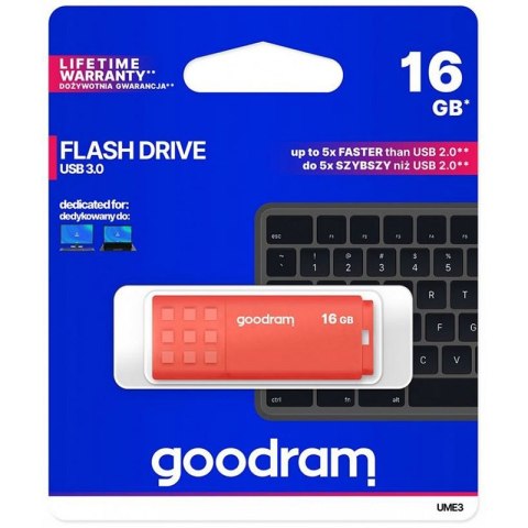 Goodram pamięć USB UME3 | USB 3.0 16GB | orange