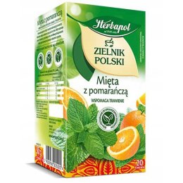 Herbata Herbapol Zielnik Polski | Mięta z Pomarańczą i Mango | 20 szt