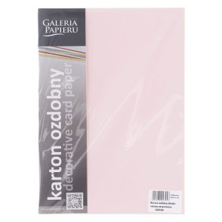 Papier ozdobny (wizytówkowy) A4 gładki różowy 210g Galeria Papieru (205509)