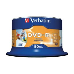 Verbatim DVD-R | 4.7GB | x16 | cakebox 50szt do nadruku