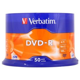 Verbatim DVD-R | 4.7GB | x16 | cakebox 50szt