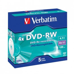 Verbatim DVD-RW | 4.7GB | x4 | 5pack JC