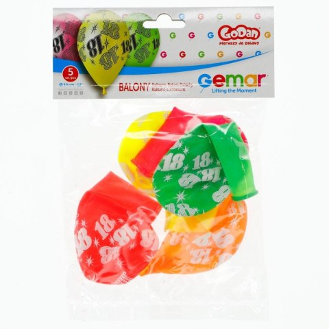 Balon gumowy Godan premium fluor 12 op 5 szt 5 szt mix fluo 300mm 12cal (GS110/p18f)